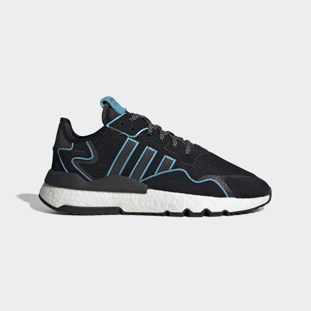 Adidas Men's Nite Jogger Originals Shoes Black/Light Blue/White Ireland FV3591